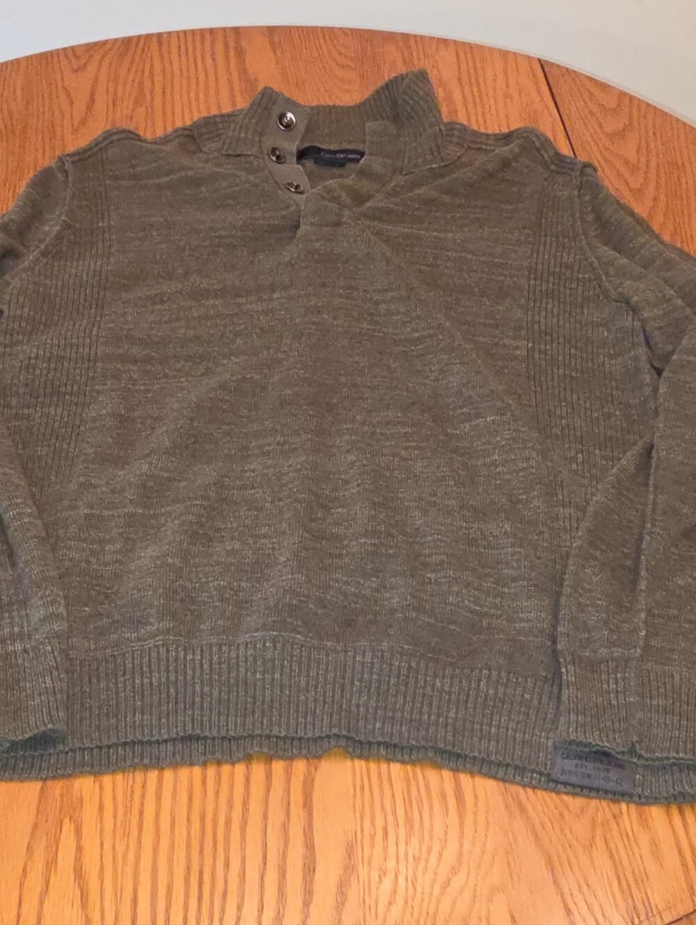 Calvin Klein Jeans Brown V-Neck Shawl Collar Sweater